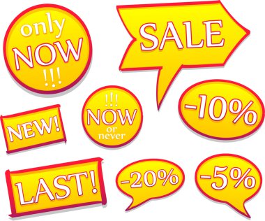 Sale's yellow labels clipart