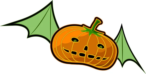 Flying Pumpkin — Stock Vector
