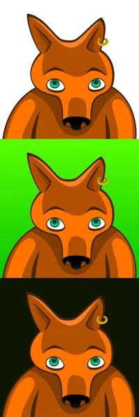 一只狐狸矢量插画 — 图库矢量图片