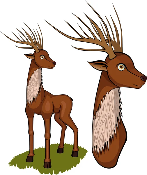Иллюстрация оленя — стоковый вектор
