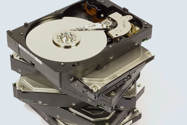 Montón de discos duros Imagen de stock