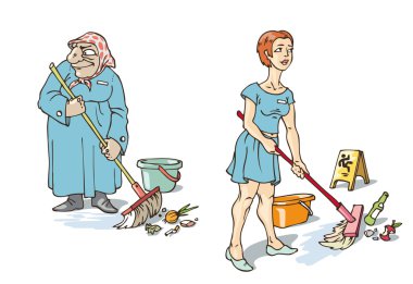 The Maids. clipart