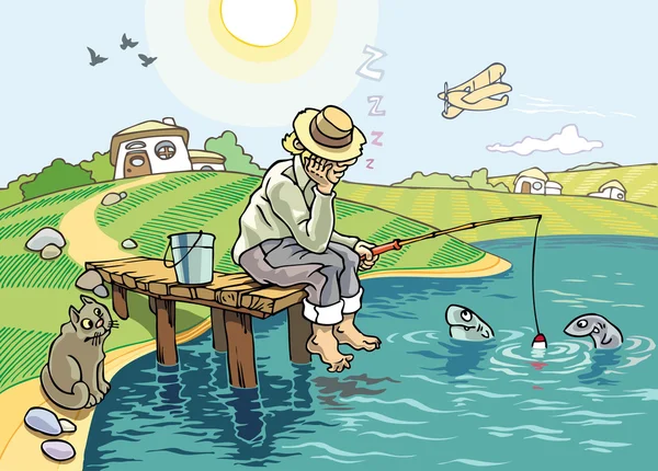 Το ψάρεμα — Διανυσματικό Αρχείο