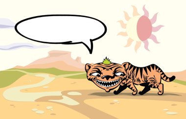 Walking tiger. clipart