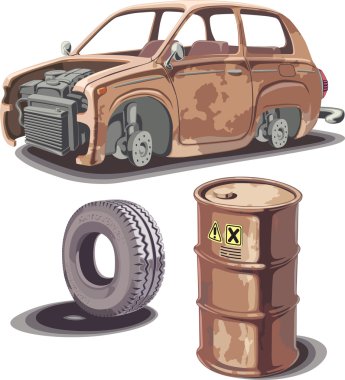 Old and rusty stuff. clipart