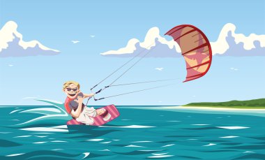 Wind catching. clipart