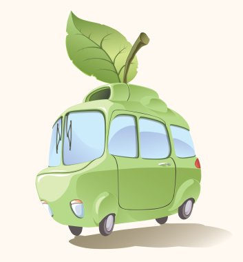 Environmentally friendly car. clipart