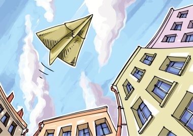 Paper plane. clipart