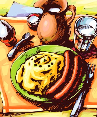 Country lunch clipart