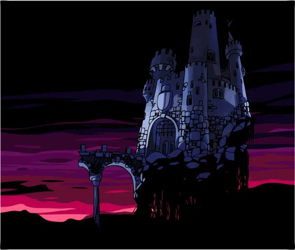 黑暗城堡 — 图库矢量图片
