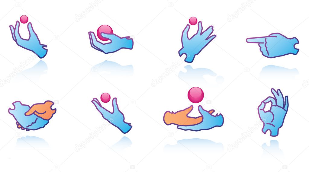Hands web icons