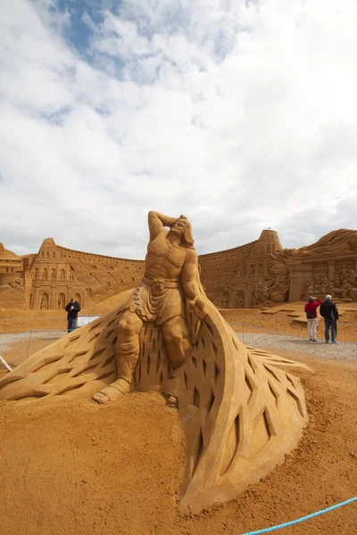 砂雕像节 — 图库照片