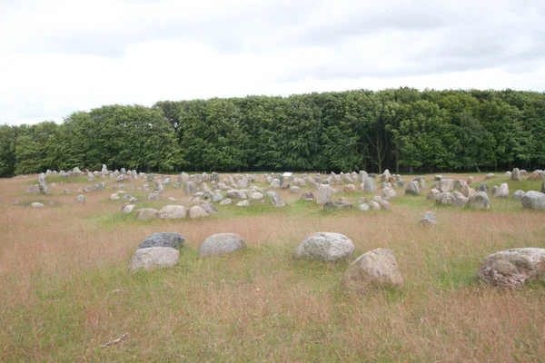 Линдхольм Хойе, кладбище викингов - ДК Ольборг — стоковое фото