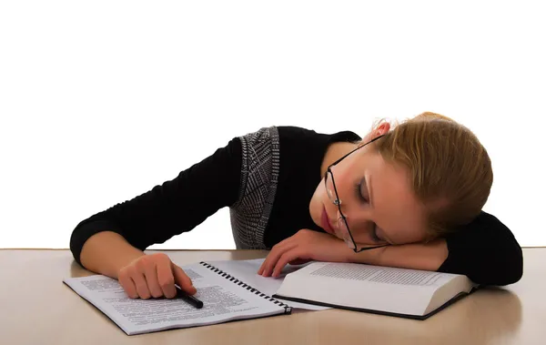 Estudante cansado — Fotografia de Stock