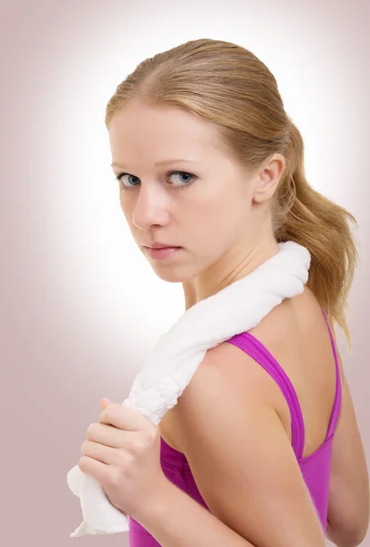 Serious athletic girl — Stock Photo, Image