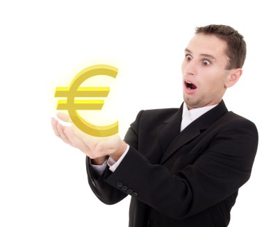 işadamı altın euro simgesini seçer