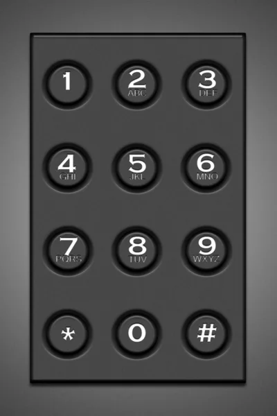 Szary przycisk telefon komórkowy — Zdjęcie stockowe