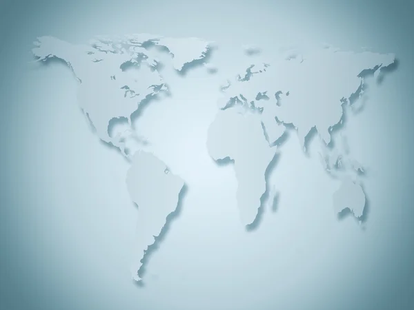 Mapa do mundo dos negócios em tons cinza e azul — Fotografia de Stock