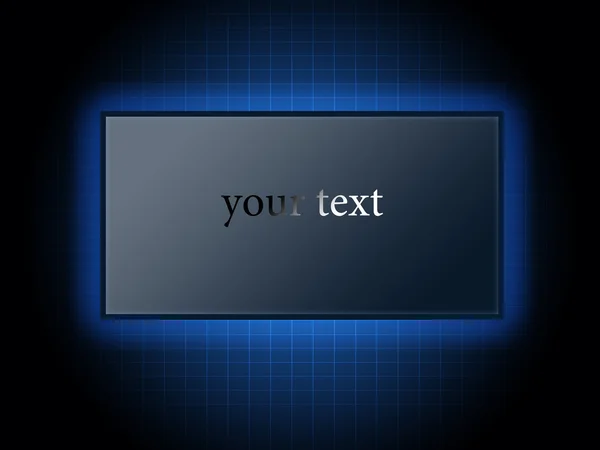 Moderner digitaler Hintergrund in blau mit einer leeren Plakatwand — Stockfoto