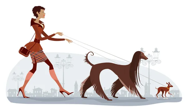 Chodzić psy — Wektor stockowy
