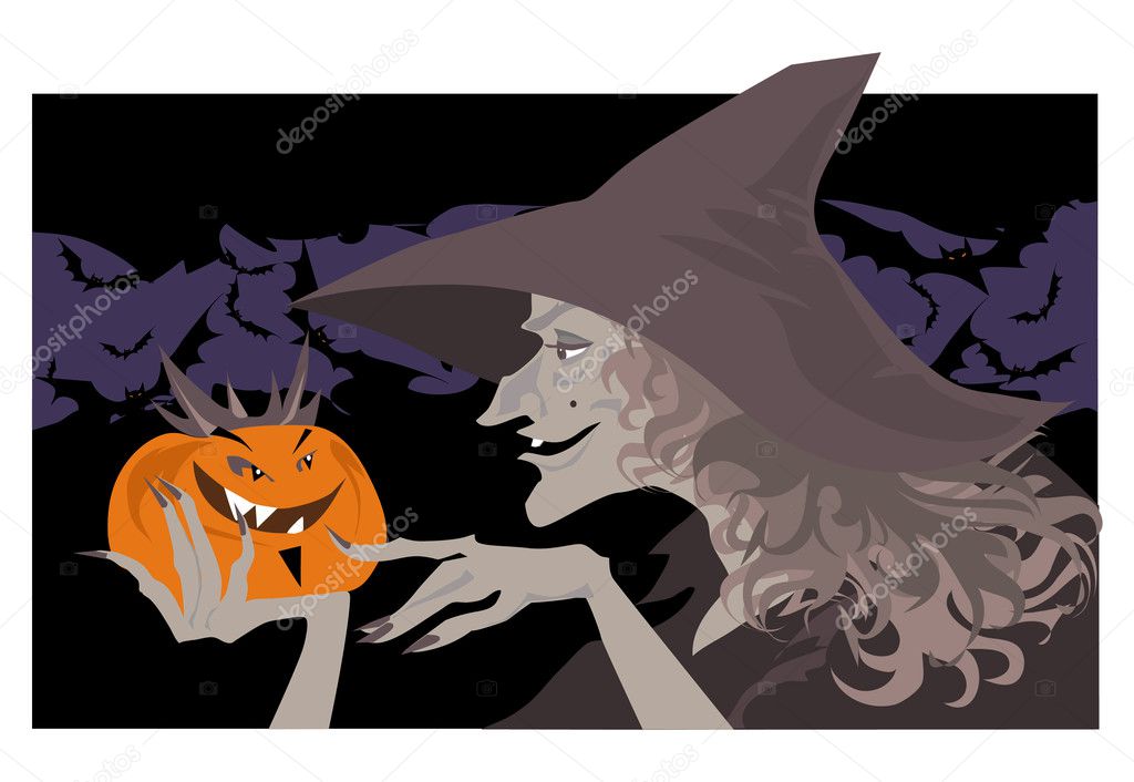 Witch and Pumpkin