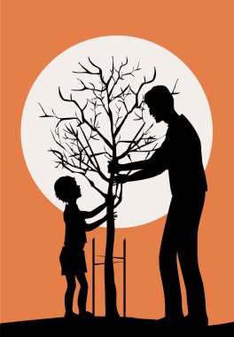 Planting tree clipart
