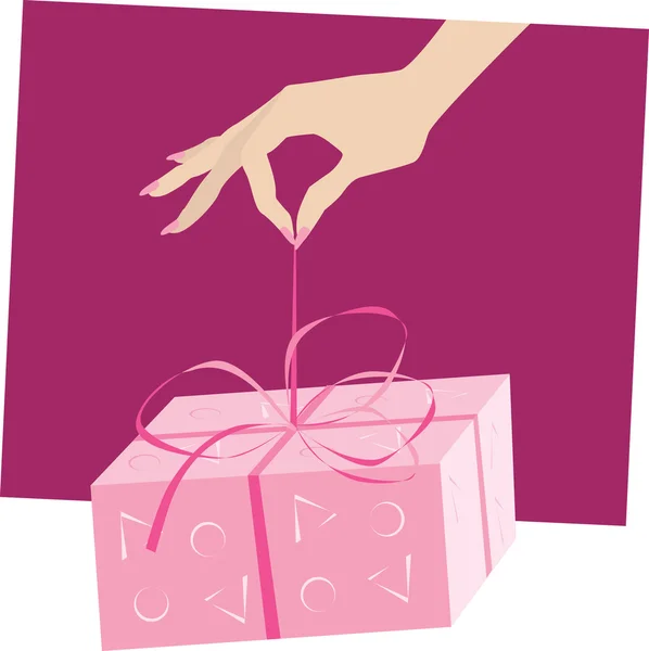 Offrir un cadeau — Image vectorielle