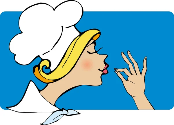 Bayan aşçı — Stok Vektör