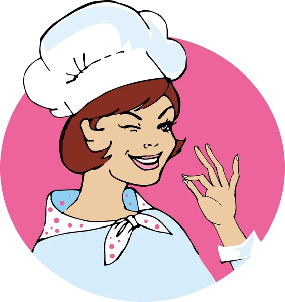 Lady chef — Stock Vector