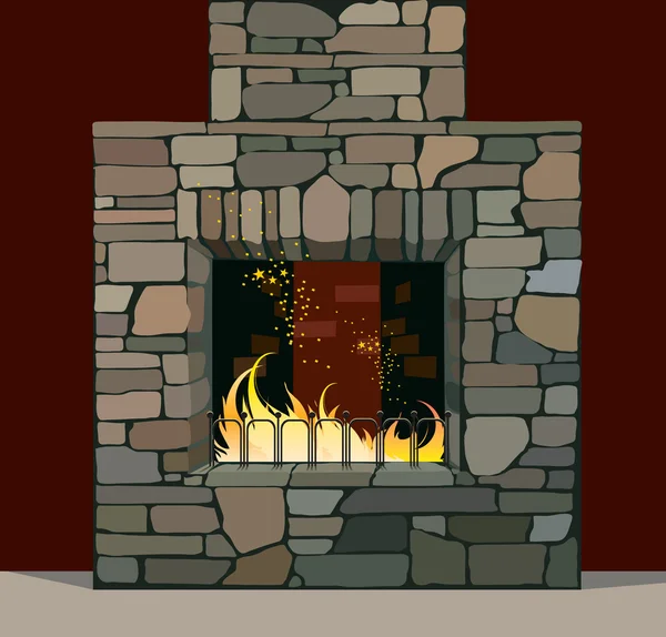 壁炉；壁炉 — 图库矢量图片