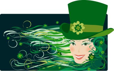 Leprenauch Lady on St Patrick Day clipart