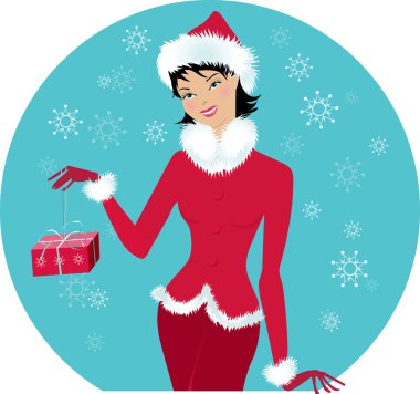 Santa-girl clipart