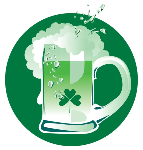 Зеленое пиво Патрика — стоковый вектор