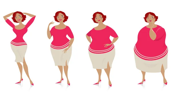 Ändringar av storlek efter kost — Stock vektor