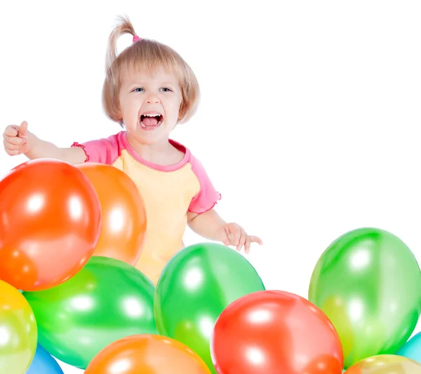 Girl with balloons Royalty Free Stock Photos