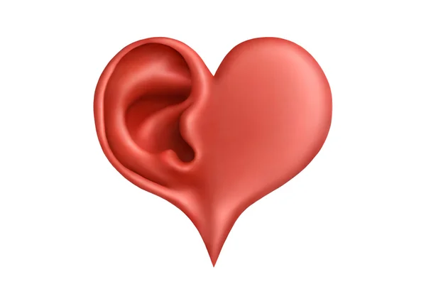 Serce idealna słuchu — Zdjęcie stockowe
