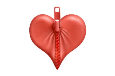 Zipped heart clipart