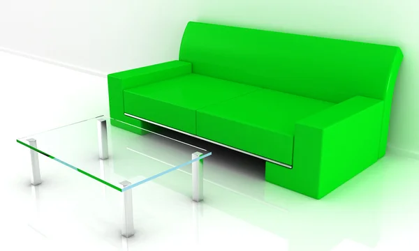 Sofa with table — Stock Photo, Image