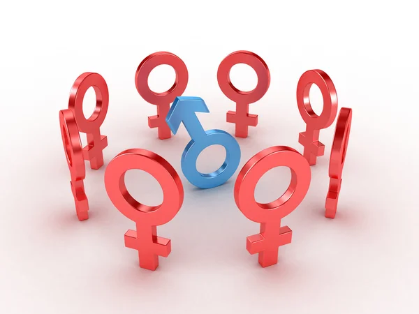 Símbolos de género — Fotografia de Stock