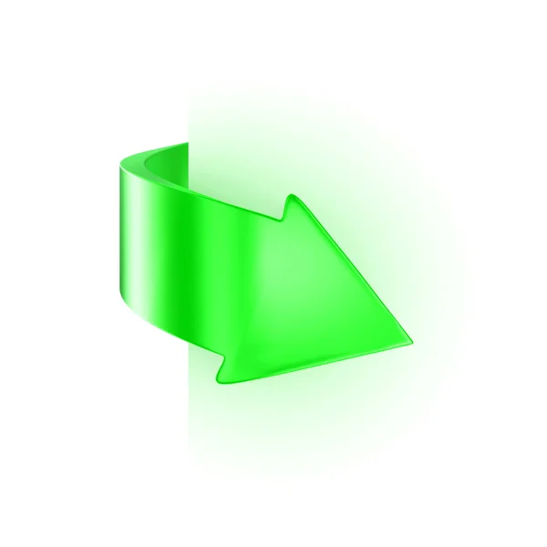 Zelená šipka — Stock fotografie