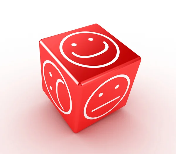 Cube with faces — Stock Photo, Image