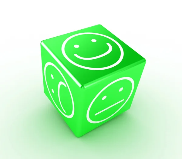 Cube with faces — Stock Photo, Image