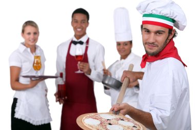 Waiters and cooks clipart