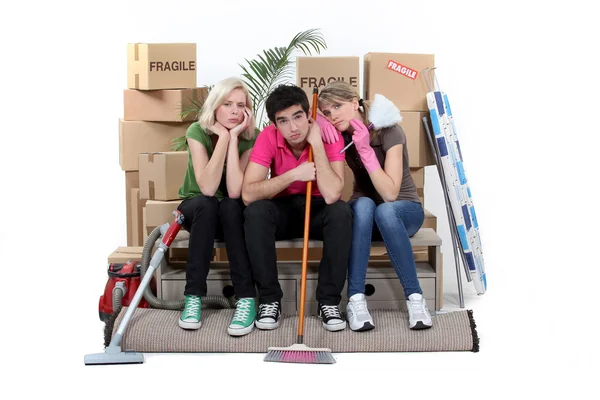 Moving out is exhausting — Stock Photo, Image