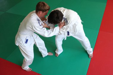 Judo fight. clipart