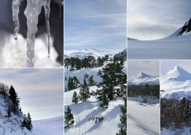 Snowy landscapes clipart