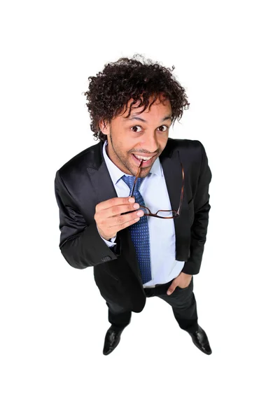 High-angle, full-length shot of a businessman — Stock Photo, Image