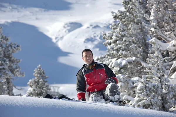 stock image Man slipping on the snow