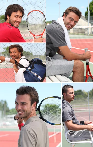 Collage of tennis players — Stock Photo, Image