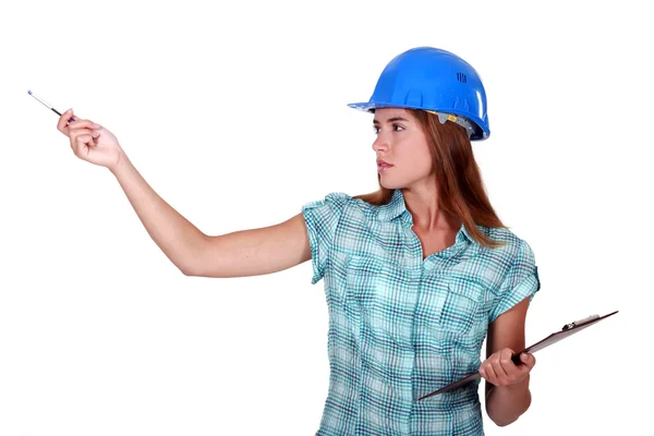 A female foreman. — Stock Photo, Image